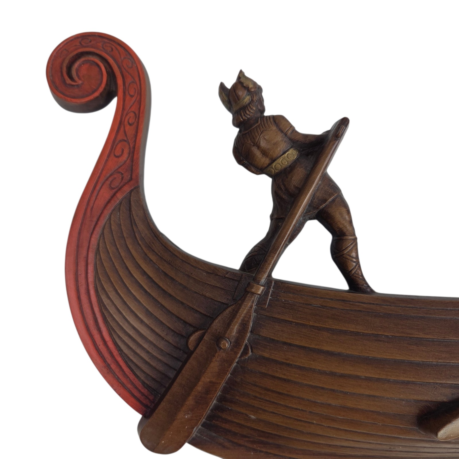 Vintage Syroco Viking Ship Longboat Wall Decor Plaque 1960 Norsemen Oarsmen