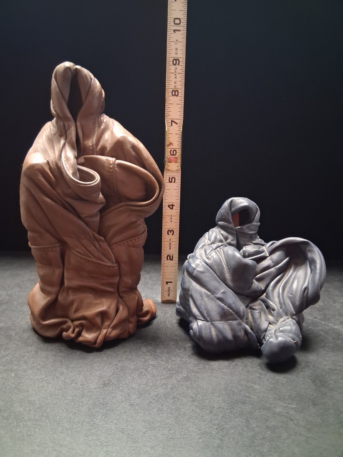 2 Molded Leather Art Figurines From Middle East
