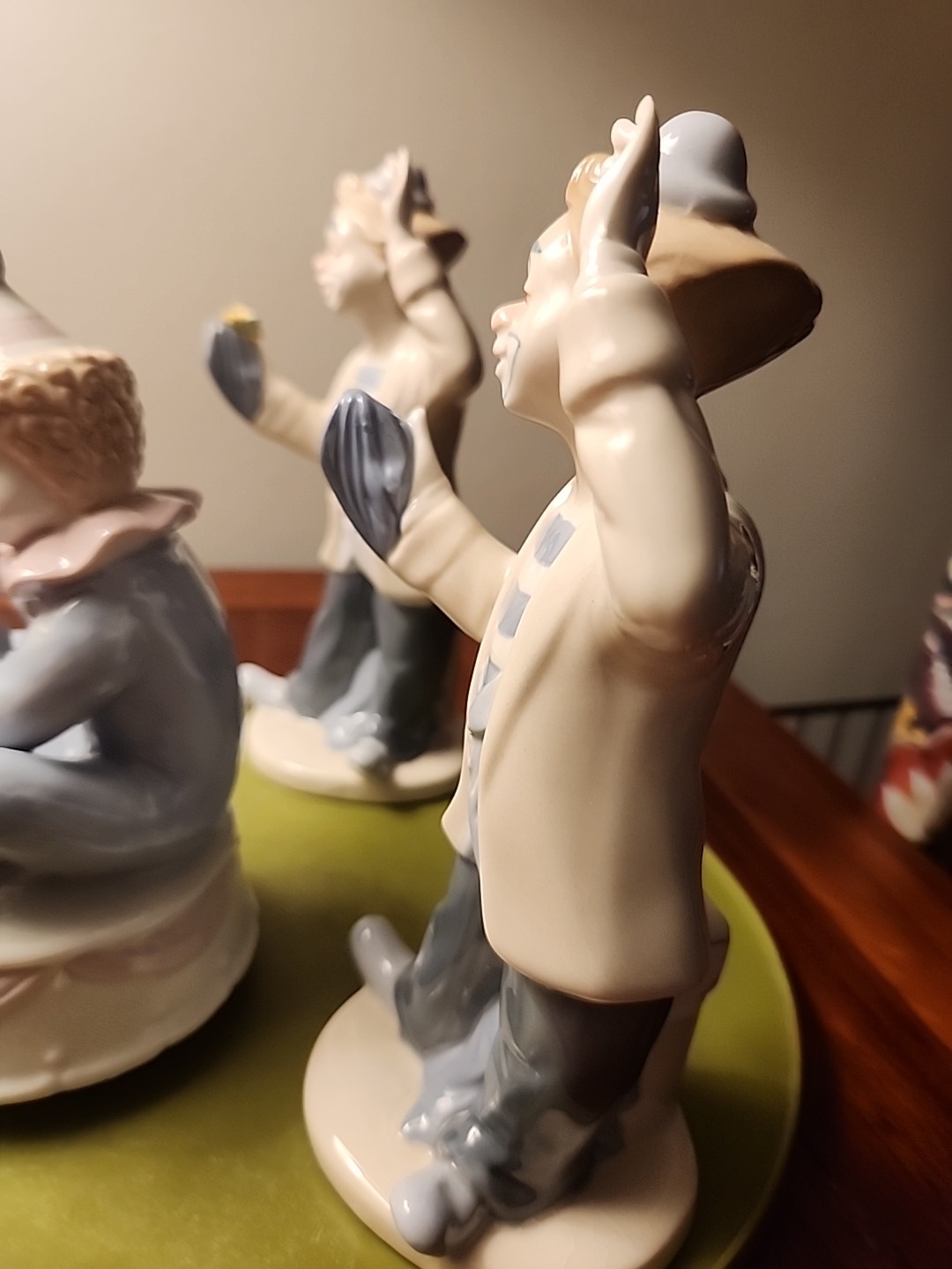 Vtg Paul Sebastian Limited Edition Porcelain Clown Magician & Music Box Lot Of 3