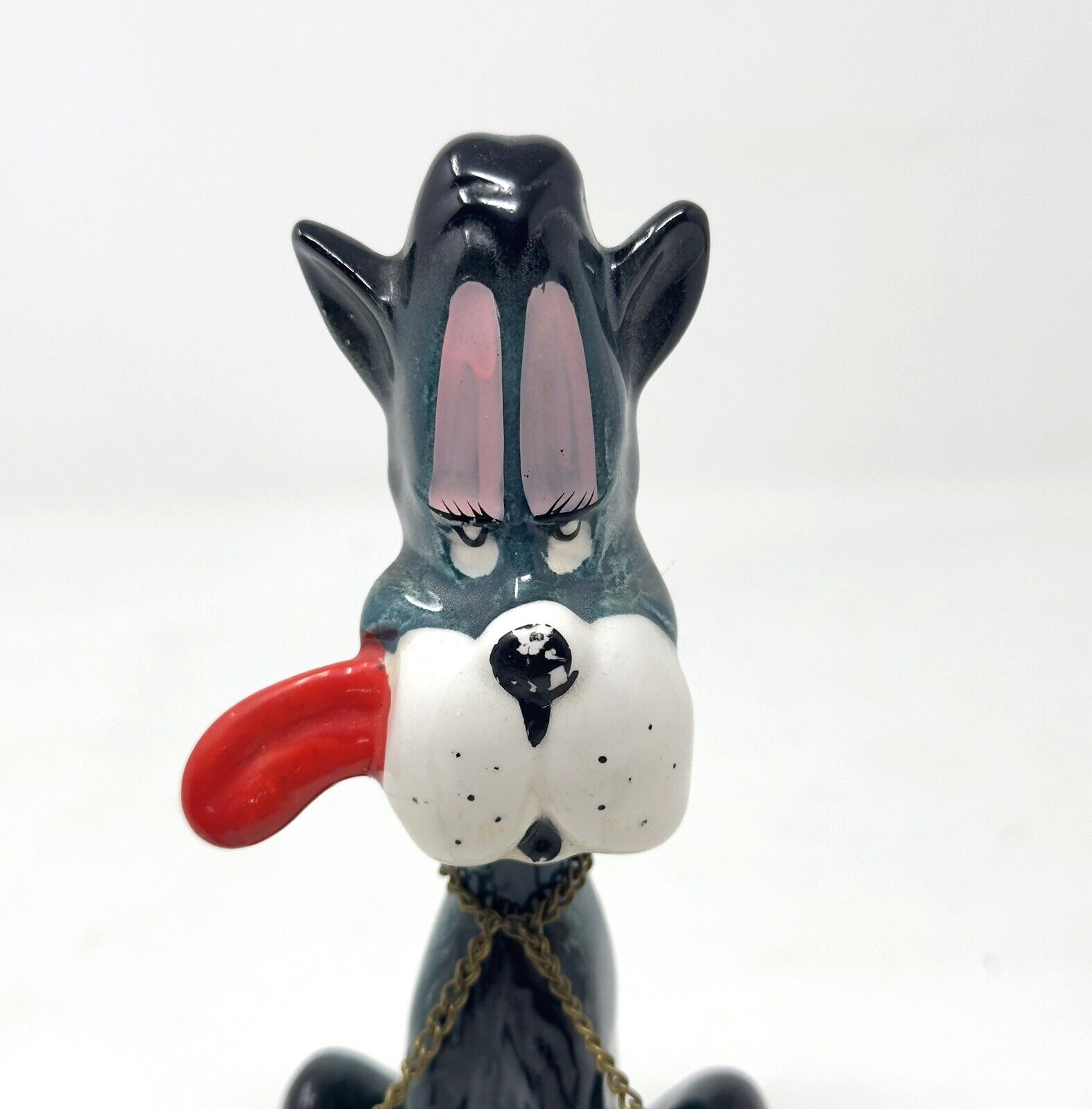 Vtg Kreiss Cat Family Figurines Sticking Out Tongue 3 Pc Green Red Pink HTF