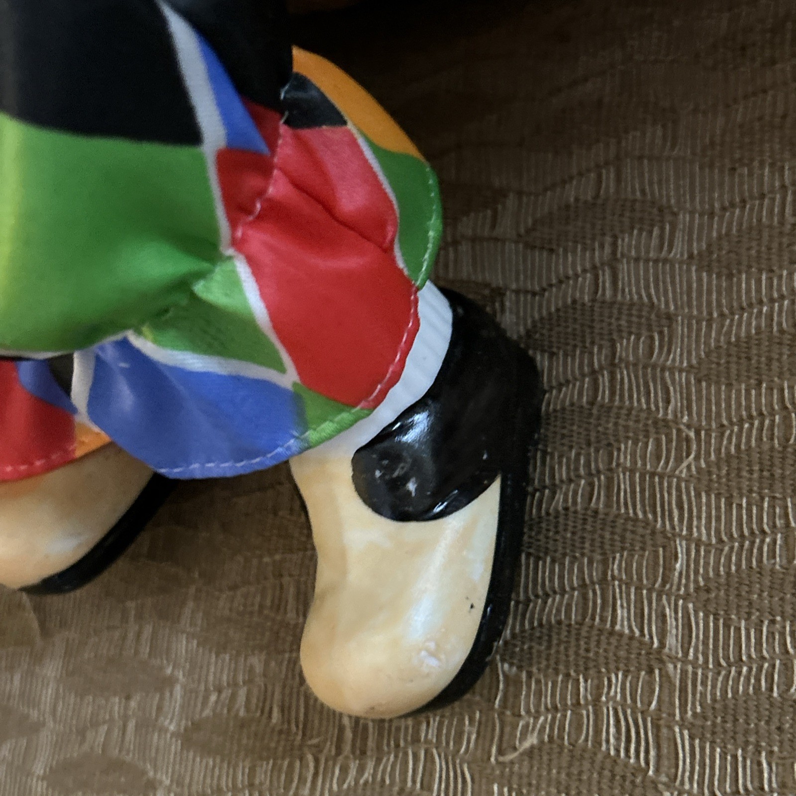 Porcelain Clown Doll 1980s Harlequin Vintage Open & Shut Eyes Soft Body Creepy