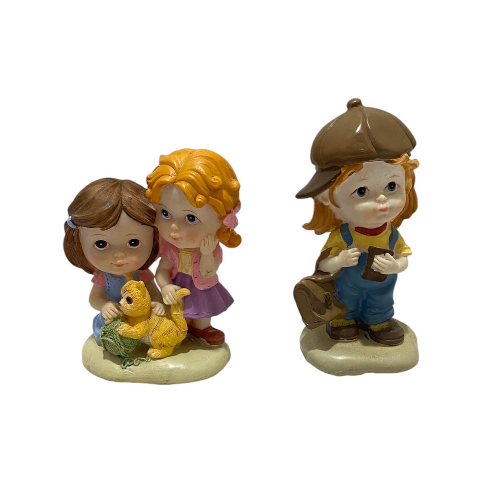 Tender Times Figurines Vintage Ceramic Set 2 Piece Multicolor Decorative