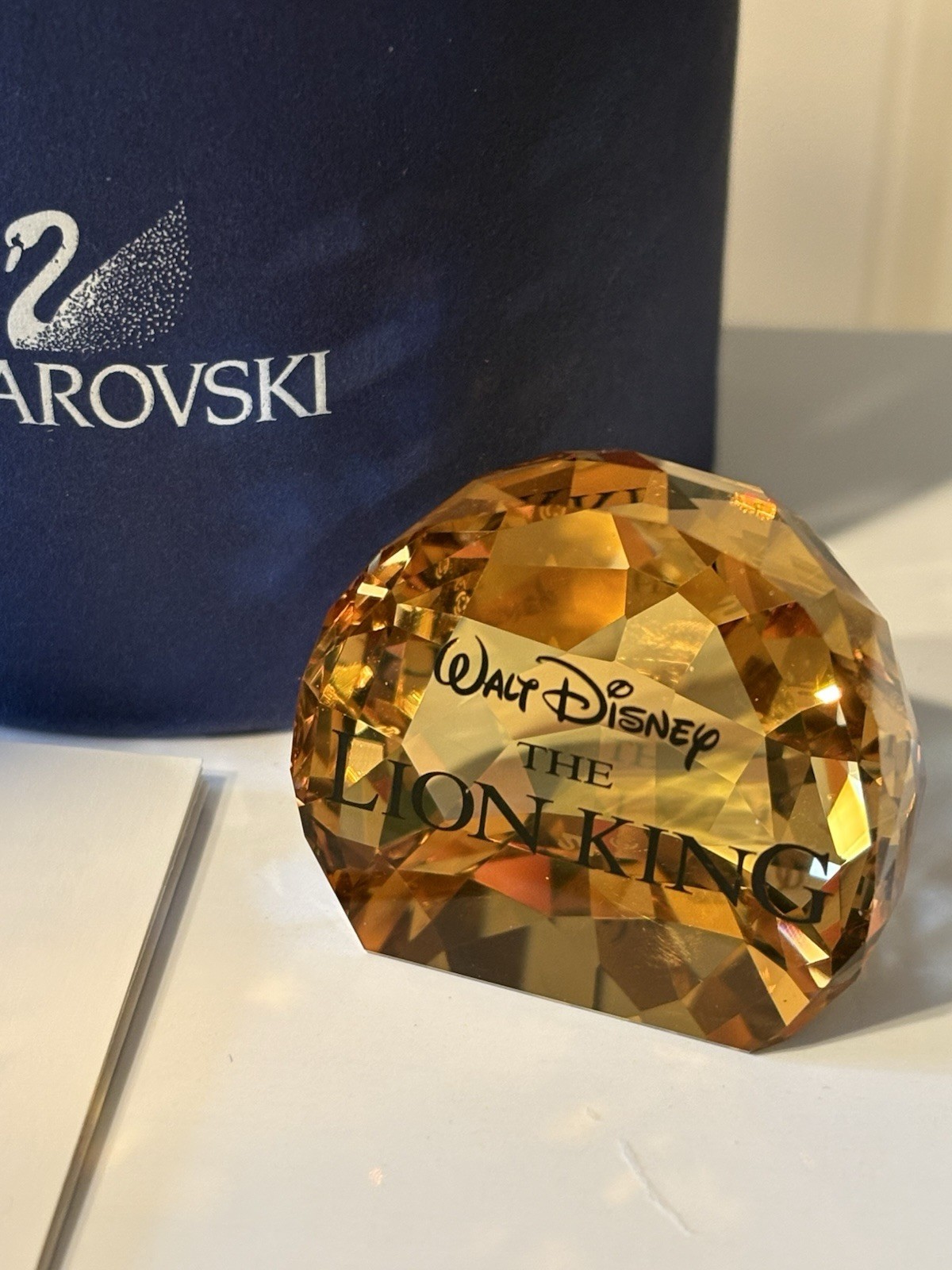 Swarovski Crystal 1055087 The Lion King Title Plaque In Box With Certificate
