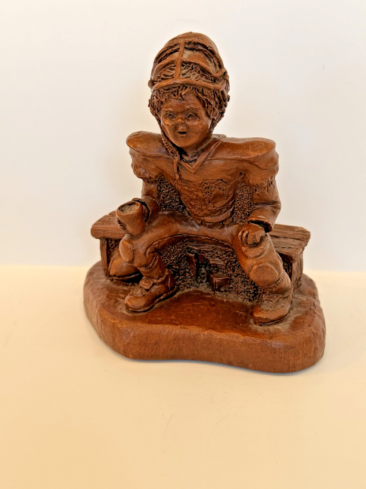 Vintage Lil Leaguers Boy Football Player #81 Red Mill Mfg. Resin Figurine
