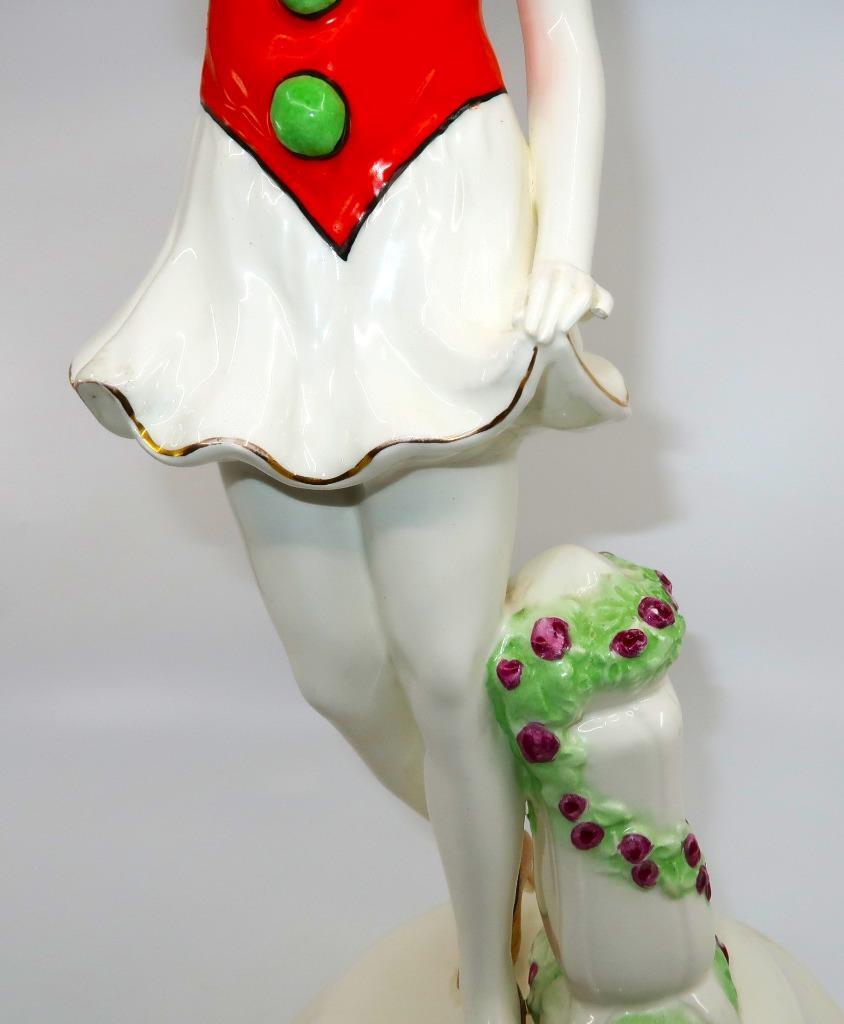 Antique Royal Dux, 1918-1938, Czechoslovakia, THE DANCER Art Deco Figurine, 17″