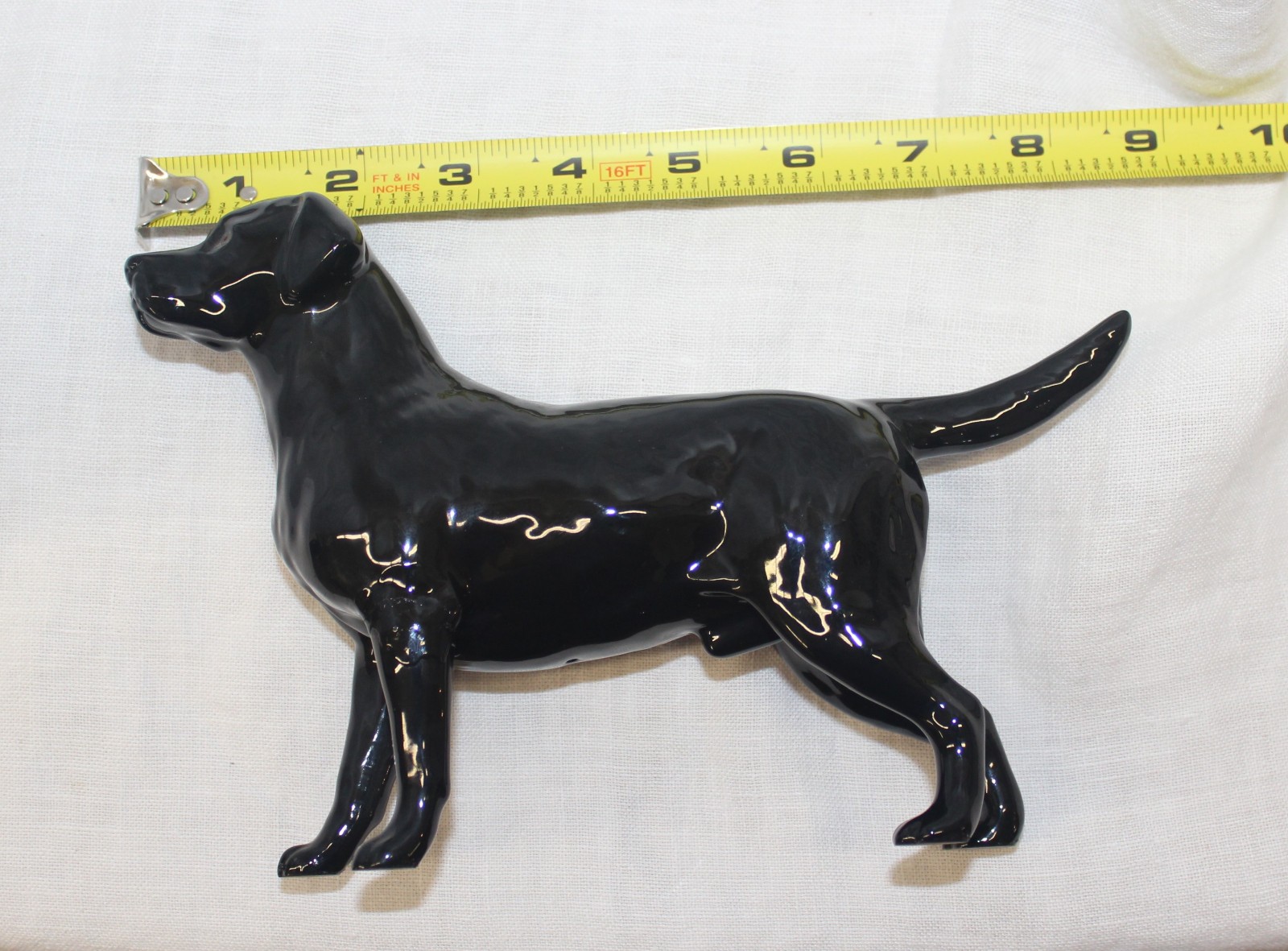 Beswick England Black Glazed Lab Dog Figurine Labrador 8 1/2″ long
