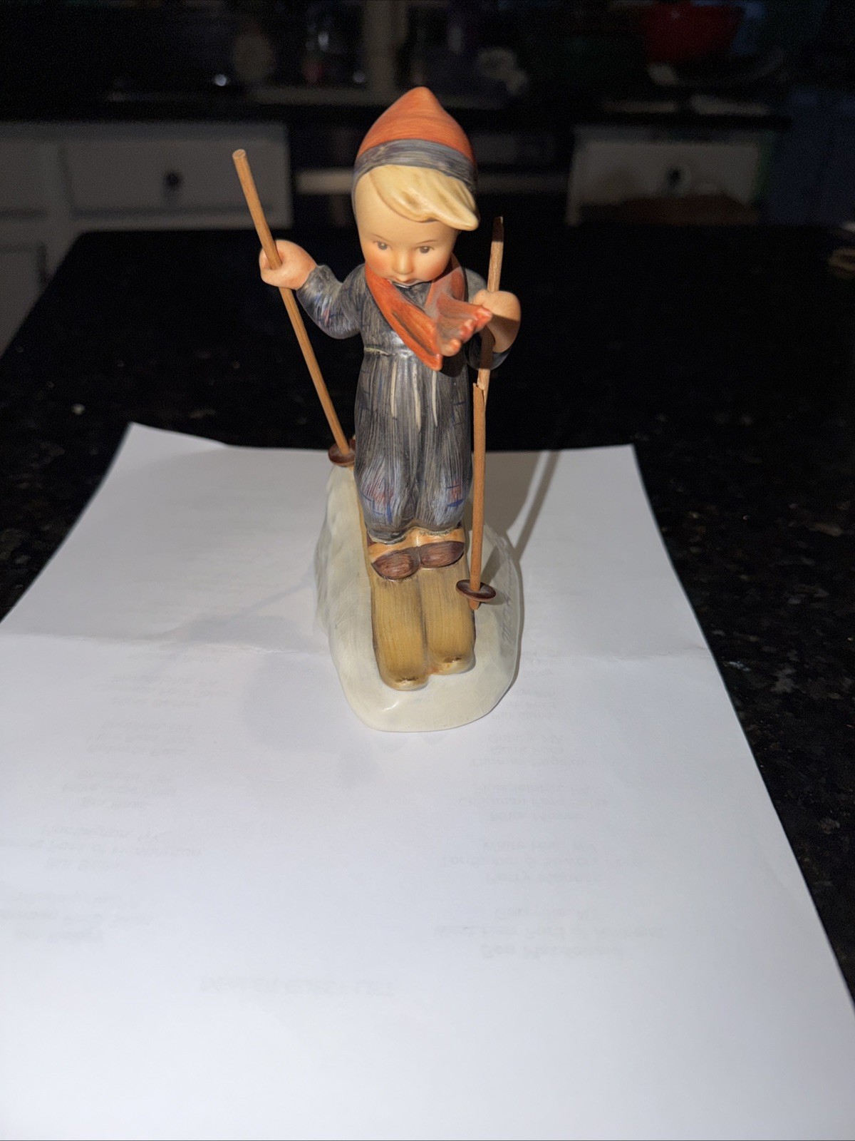 MI HUMMEL #59 “Skier” Porcelain Figurine 5.5” Tall Vintage West Germany