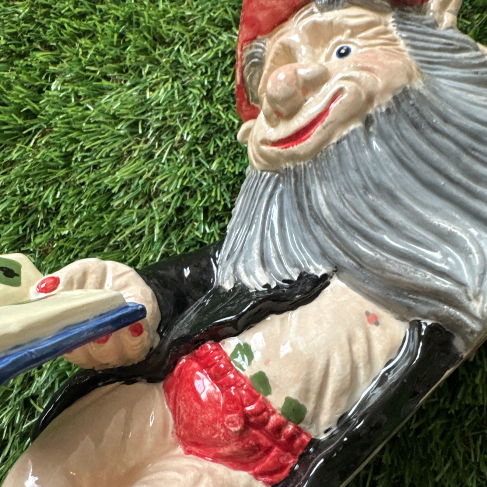 Funny Ceramic gnome figurine “money Gnome” Novelty Custom Made