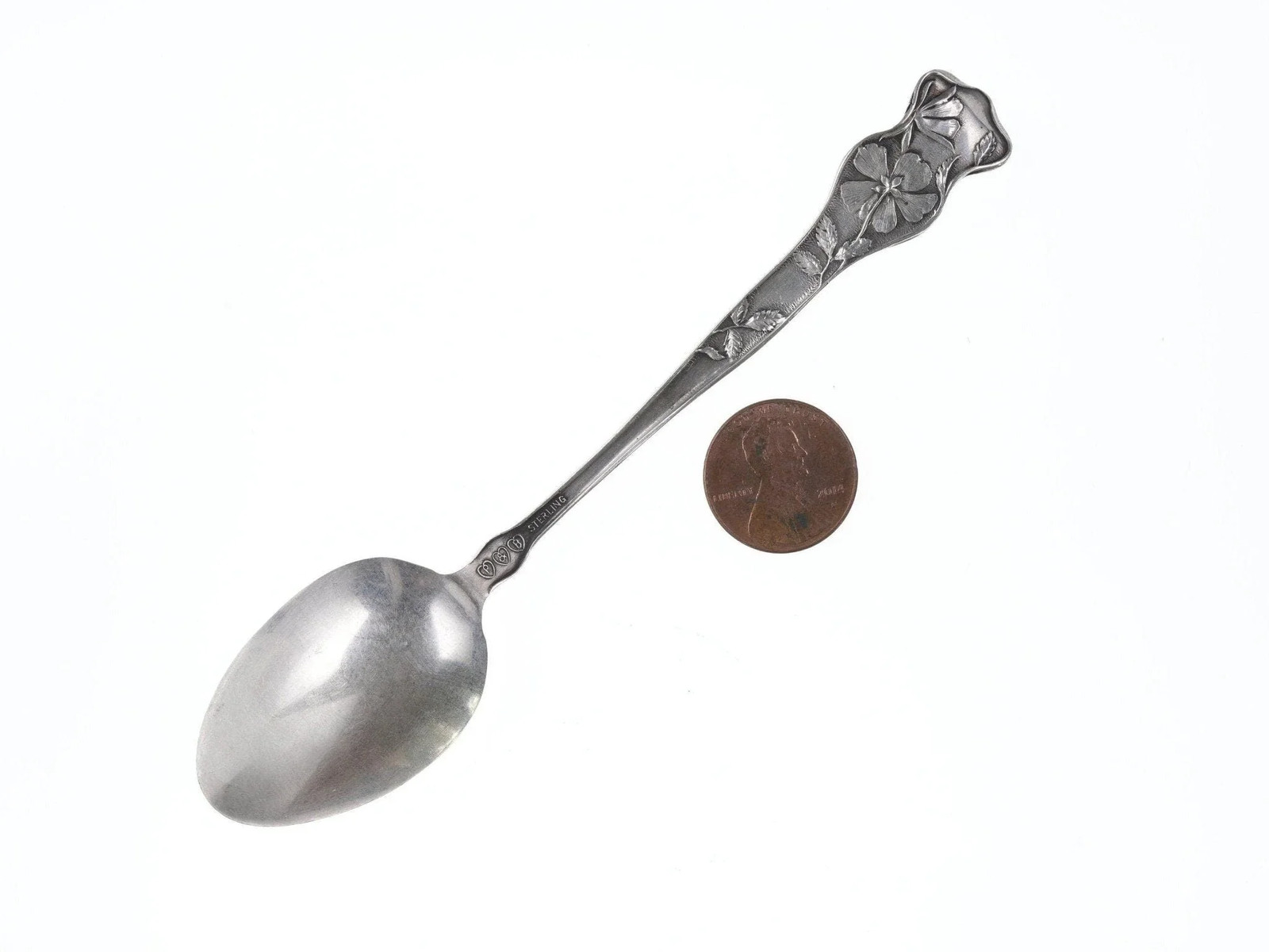 Antique Gold Miner’s Portland Mine Cripple Creek Colorado Sterling Souvenir spoo