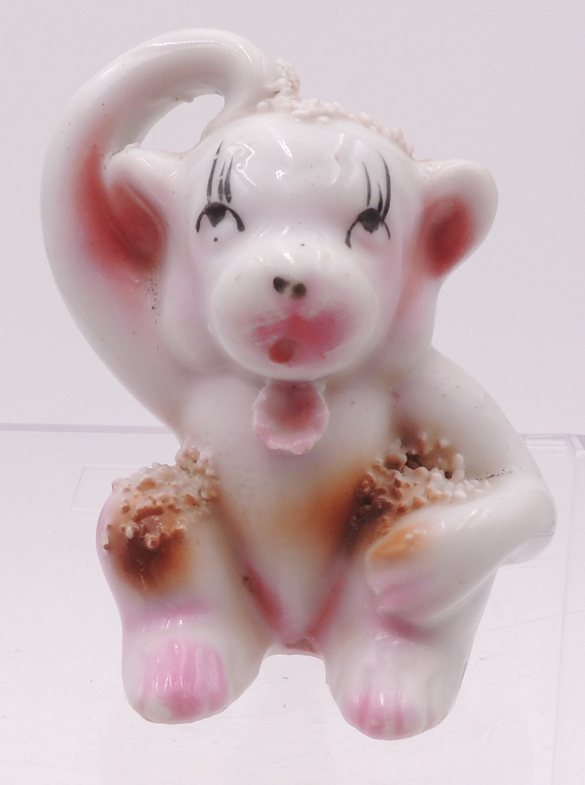 Vintage 50’s Spaghetti Monkey Japan Kitschy Porcelain Figurine CUTE! Collectable
