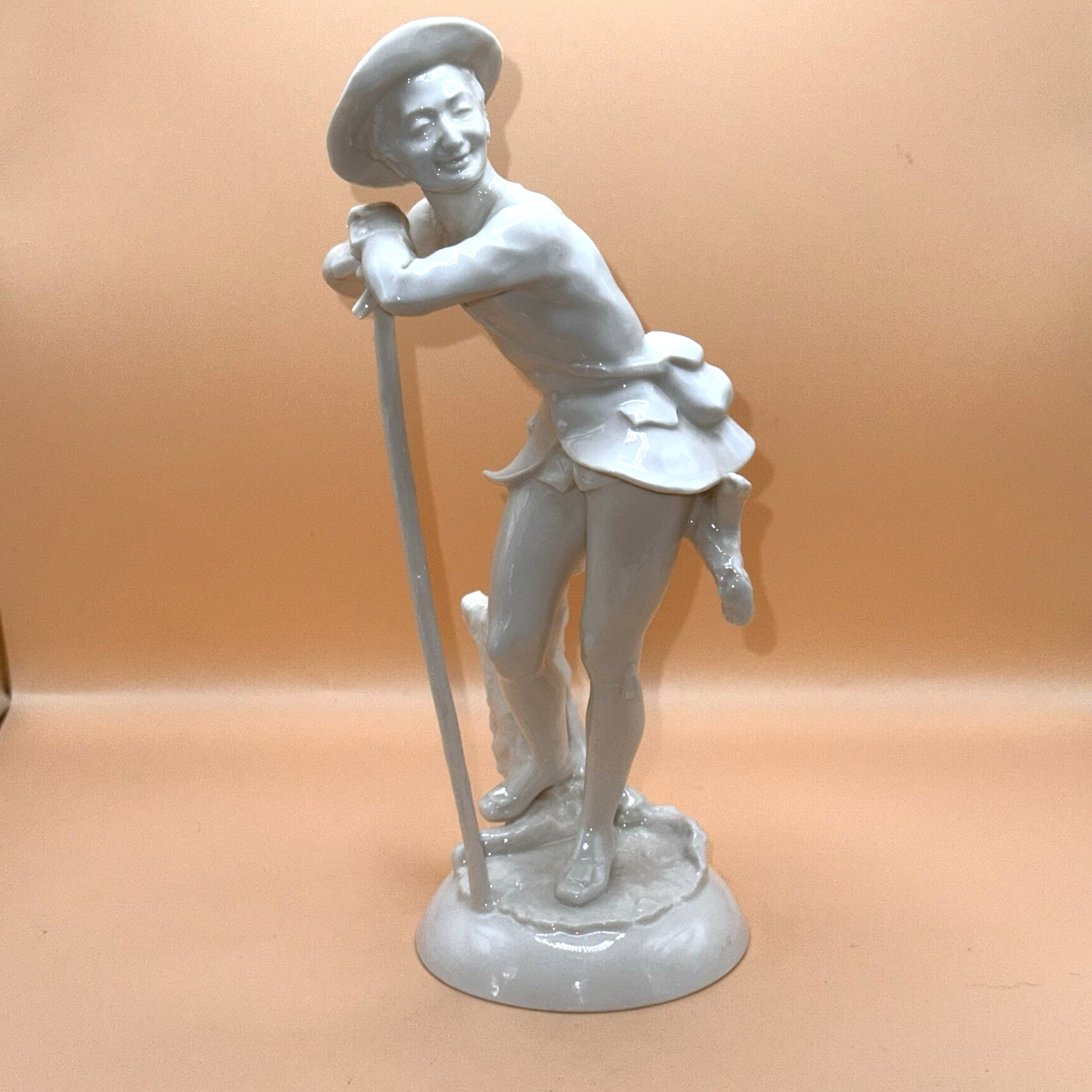 Hutschenreuther Selb Carl Werner Man On Walking Stick Porcelain Figurine Germany