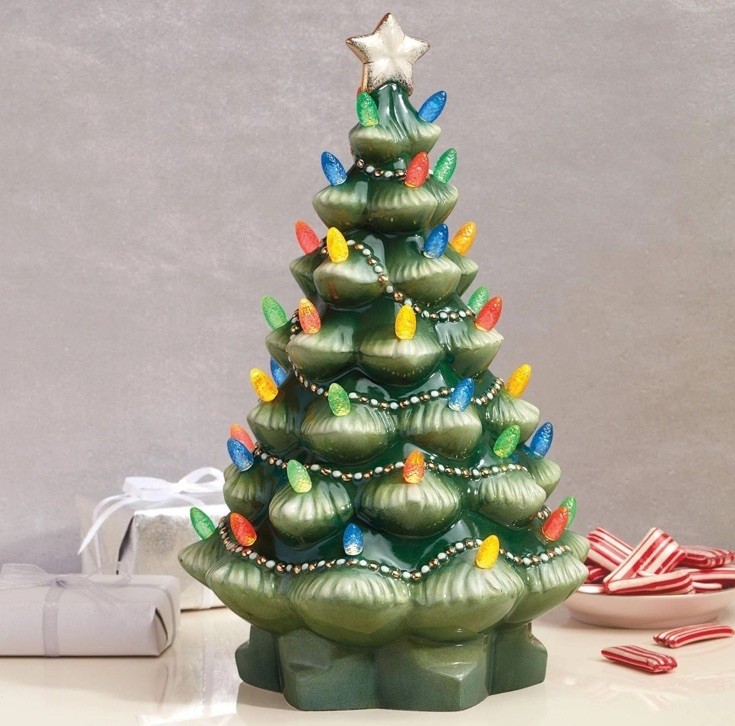 Lenox 890573 Treasured Traditions Green Light-Up Tree Christmas New In Box $260