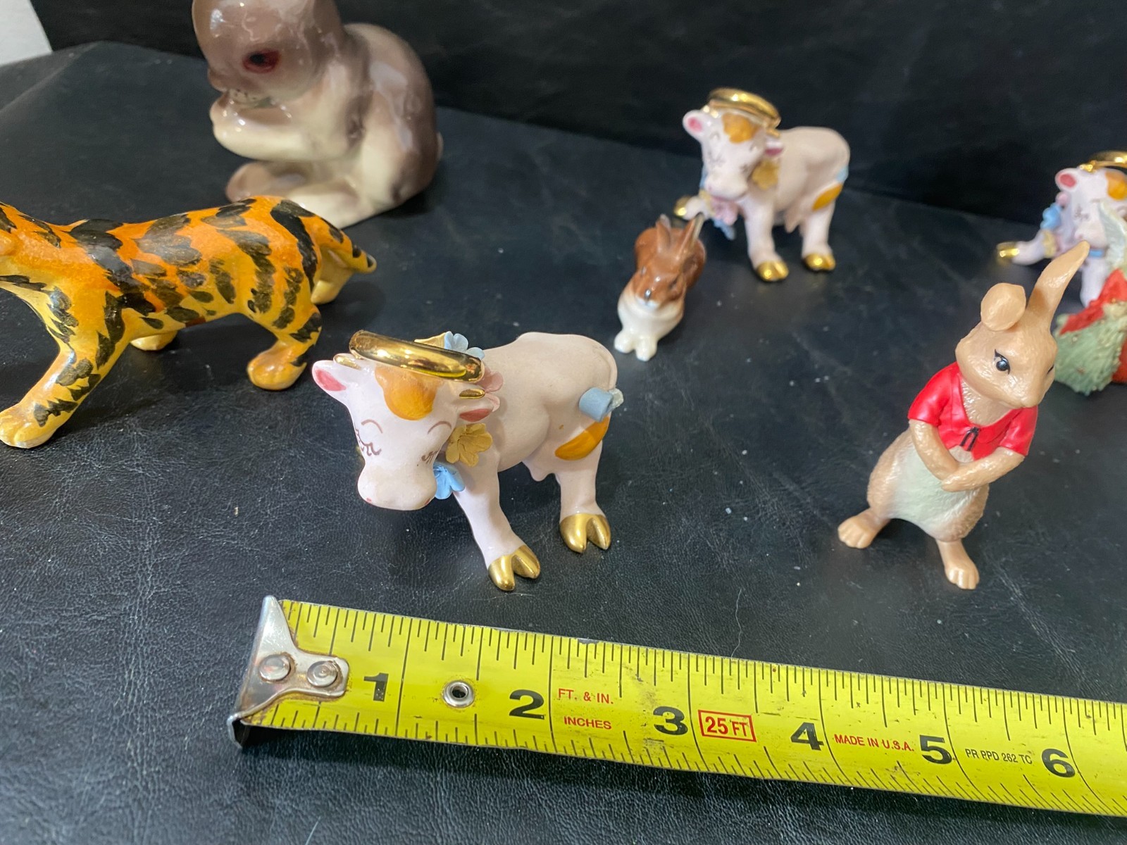 animal figures figurines statue rabbit elephant horse cat kitten lot collection