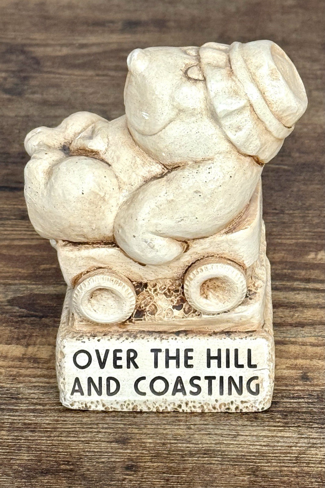 Vintage 1988 Paula W-736 Faux Stone Resin Figurine USA “Over the Hill”