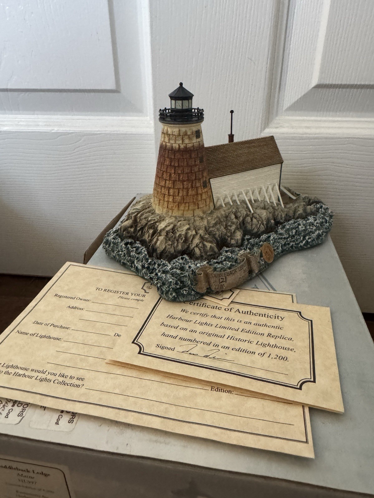 RARE Harbour Lights SADDLEBACK LEDGE, ME HL 397 Low #121/only 500 produced