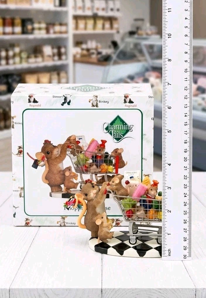 Fitz And Floyd Charming Tails “Born To Shop” Excellent Condition