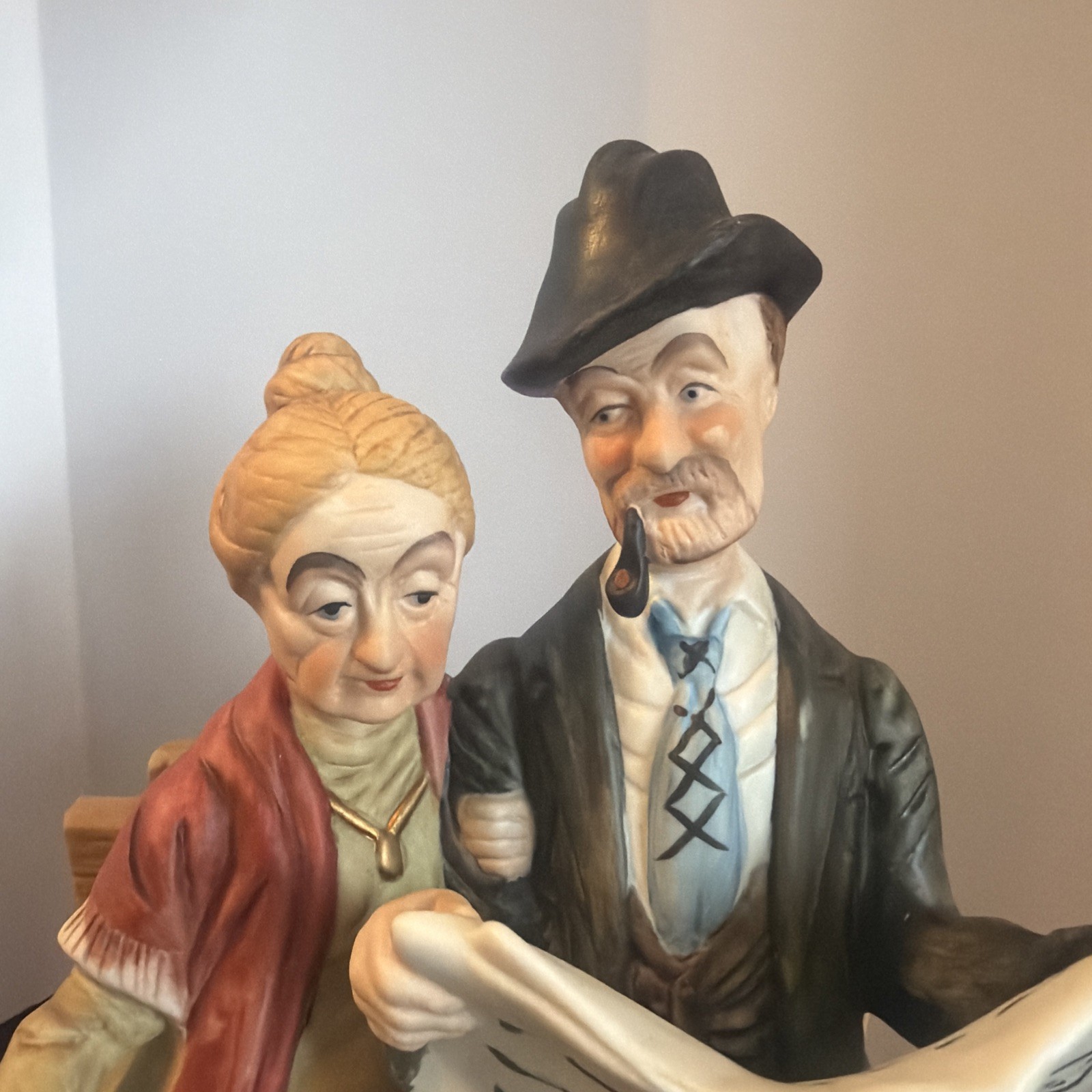 The Marquis Collection Man And Women Sitting On Bench 12” Tall Base 9”