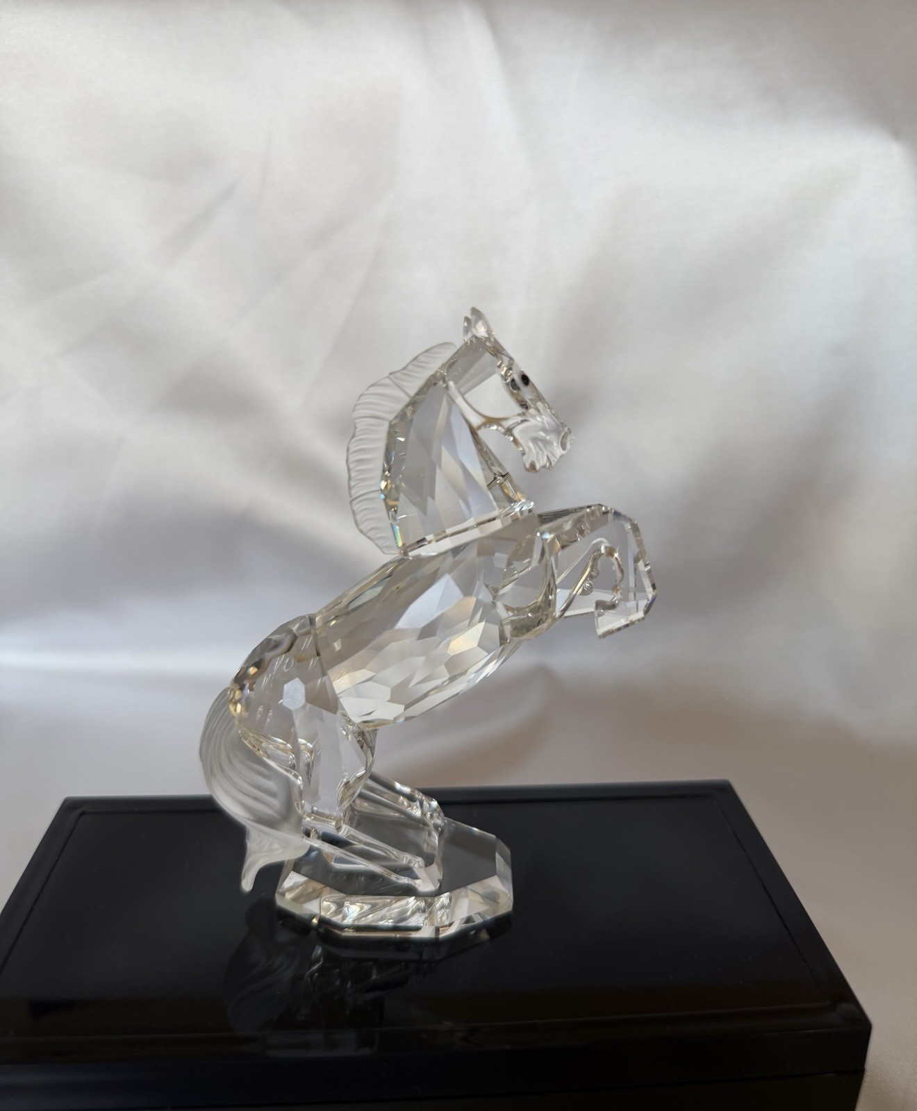 SWAROVSKI WHITE STALLION Silver Crystal 4″ NEW IN BOX Made in Austria