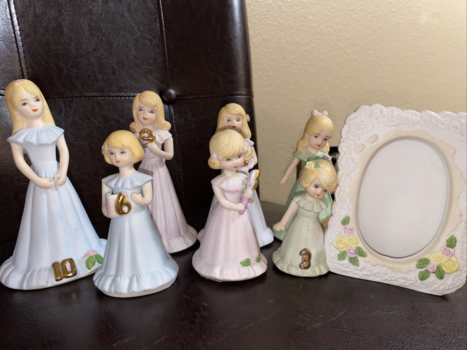 Enesco Growing Up Birthday Girls – Lot of 7; 3, 5, 6, 7, 8, 9, 10