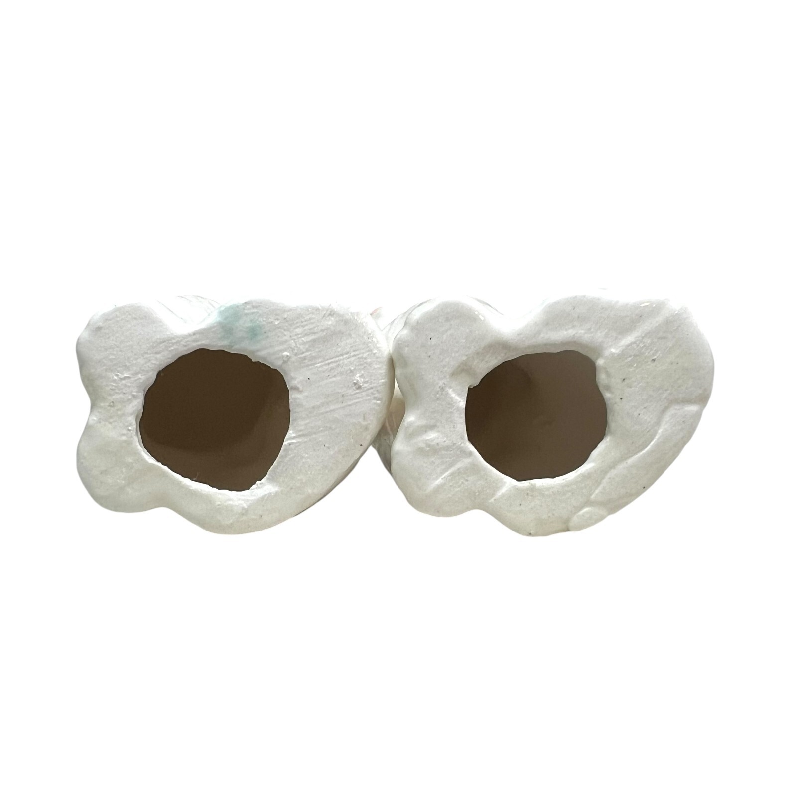 White Cats Kittens with Bow Ceramic Figurines Home Decor 2.5 in High Set of 2