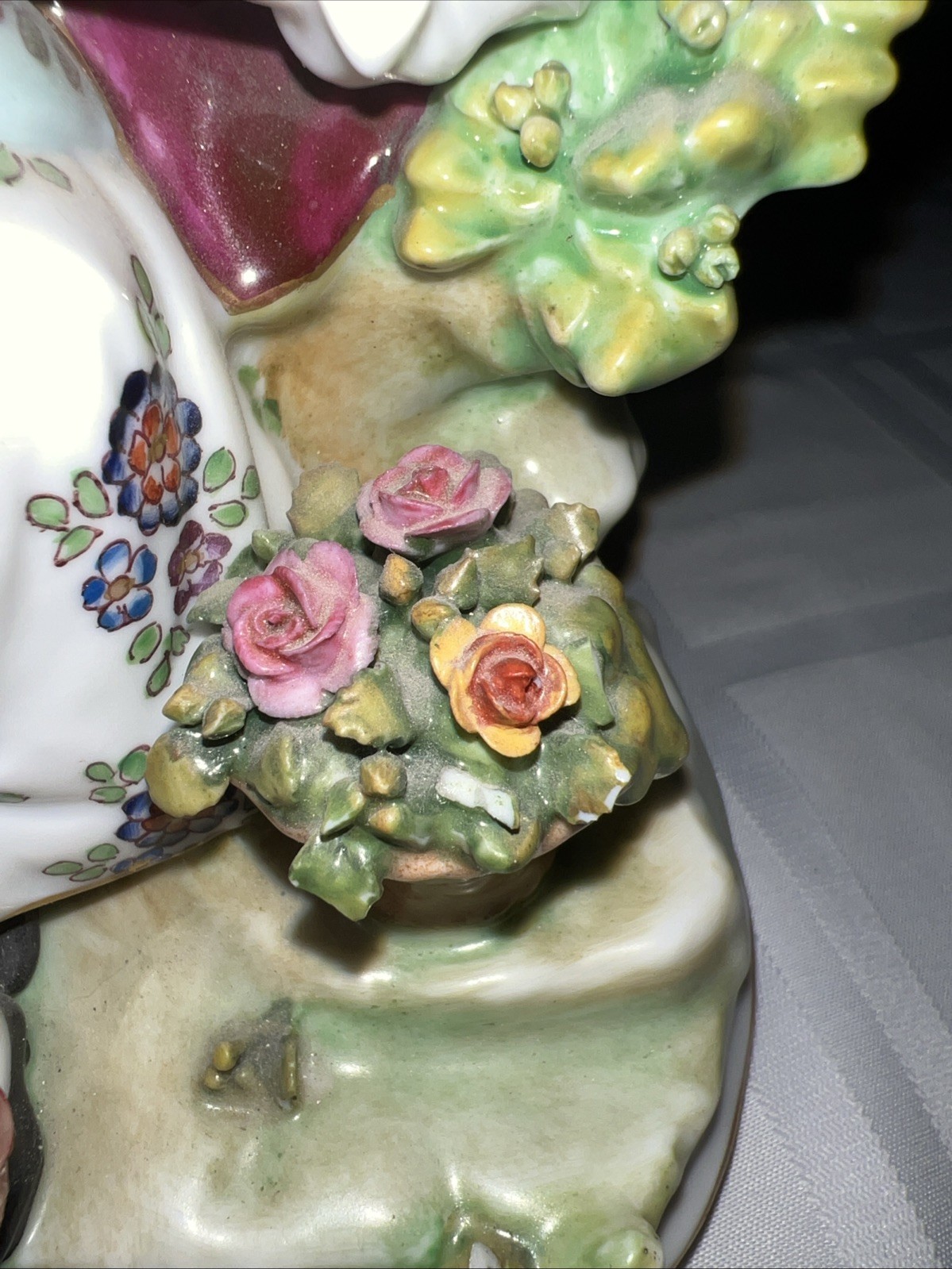 Antique Porcelain Courting Couple with Lamb with E & A Müller mark ?