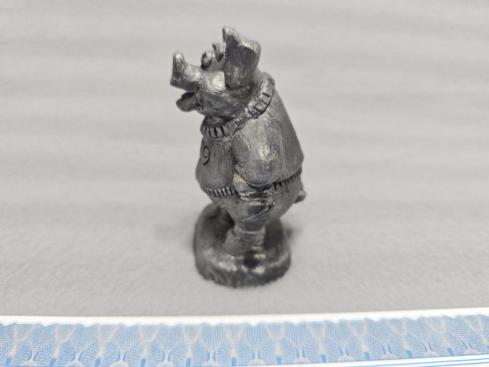 Michael Anthony Ricker Pewter Sculpture 1989 Show Pig “TAM” #592 w/ Certificate