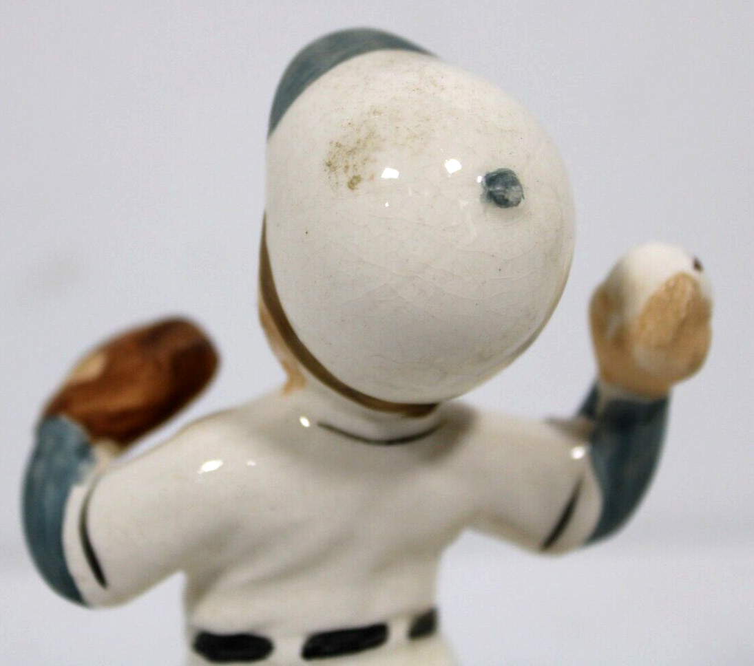 Vintage Norcrest Boys In Baseball Uniforms Pitcher & Batter Figures Figurines