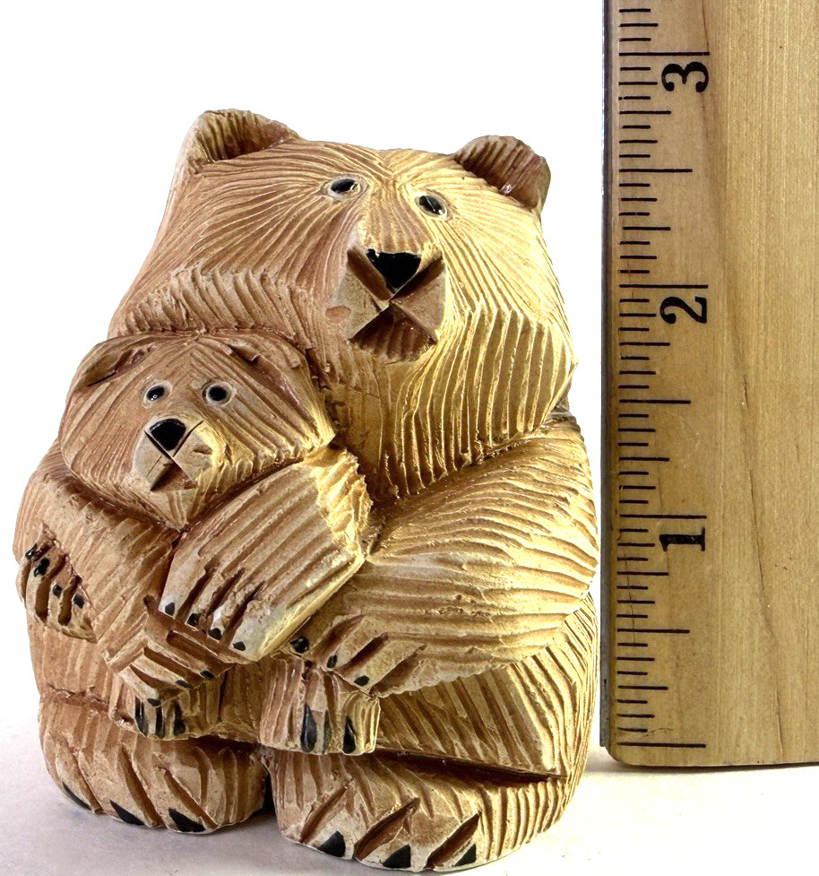 Artesania Rinconada Mama Bear & Cub Figurine Vintage 70s/80s Retired Uruguay