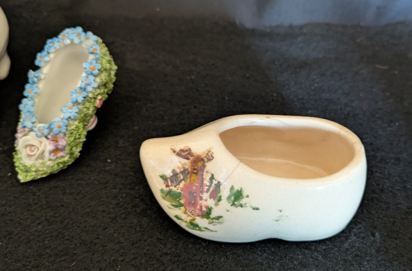 Vintage Japan Porcelain Miniature Shoe Boots Figurines Lot of 14