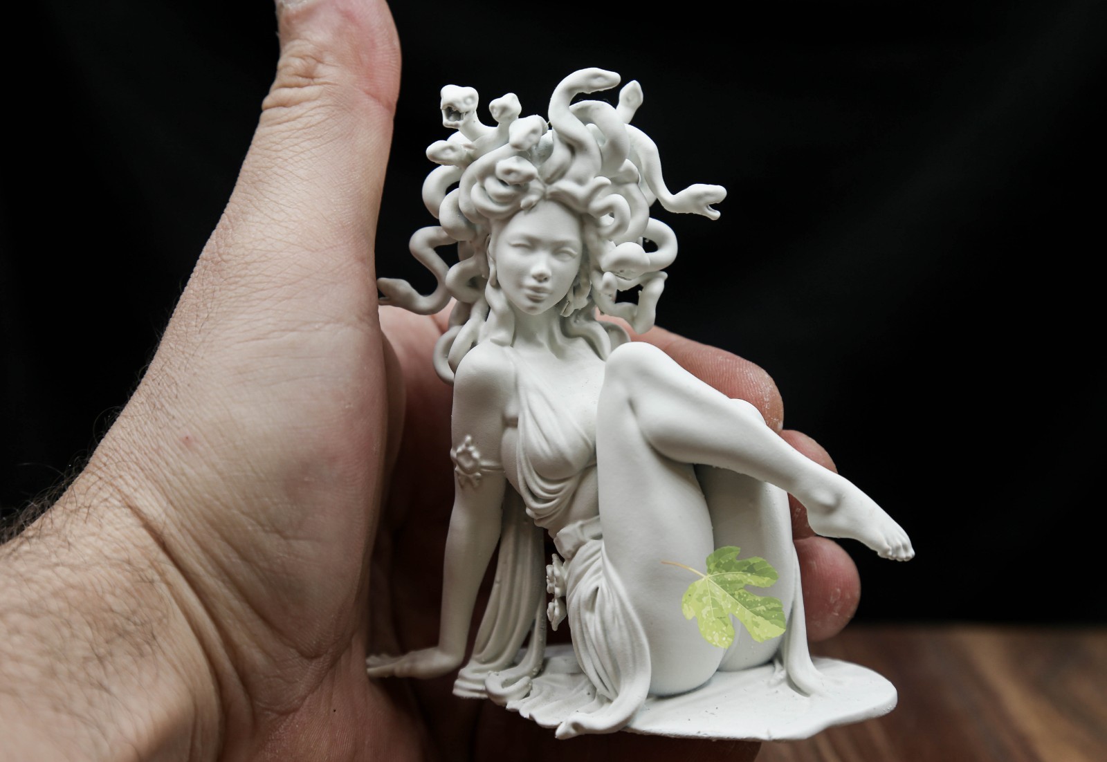 Medusa Nude Resin Statue, Gothic Snake Goddess, Greek Mythology Decor