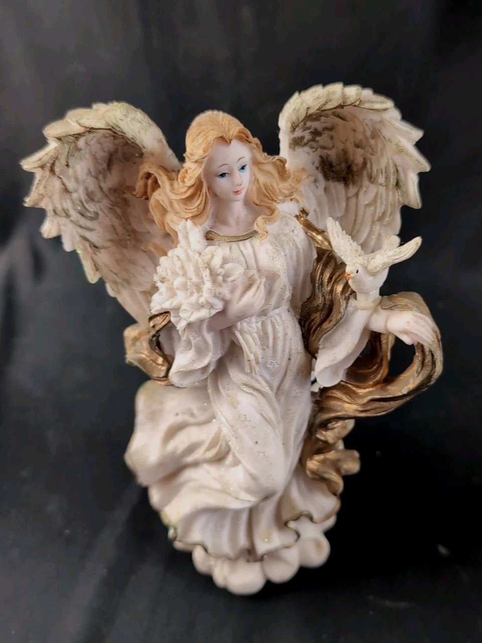 (Lot of 9) Angel Figurines, Various Brands and Sizes. 2.5″ to 8.5″ Tall