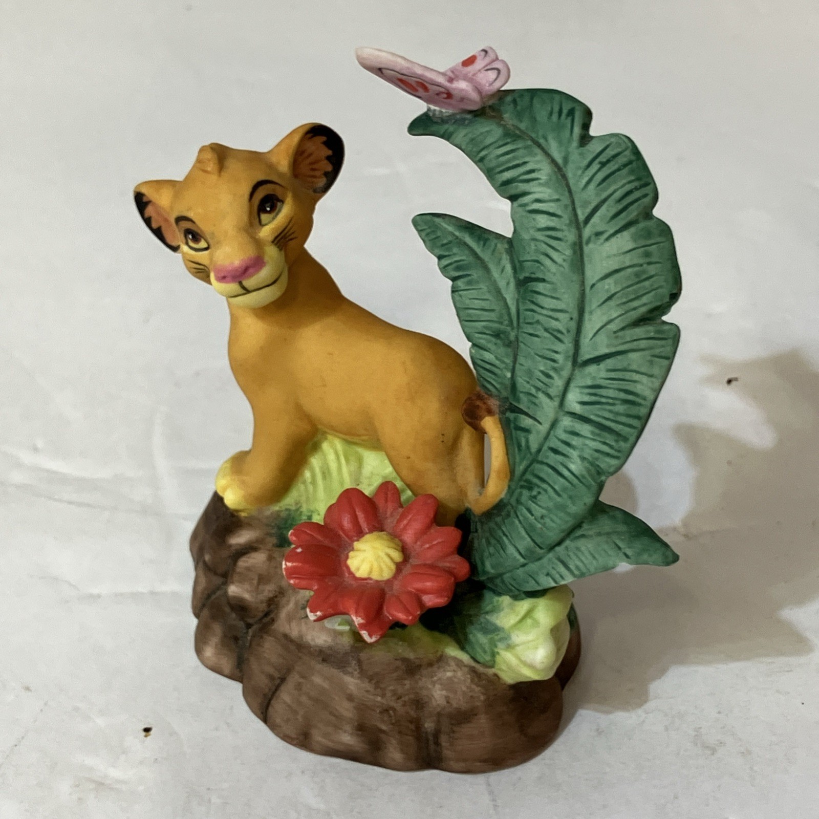 Vintage 90s Disney Simba Porcelain Figurine The Lion King 3” Collectible Decor