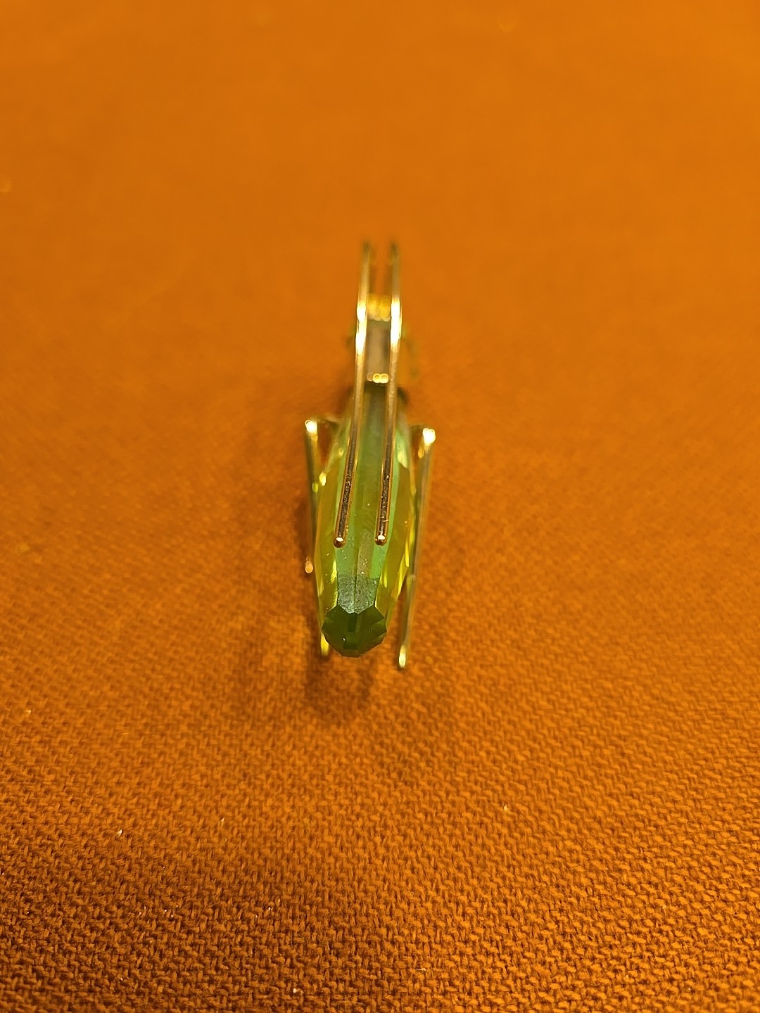 Swarovski Paradise Bug Aptera Chrysolite Grasshopper 250469 Silver W/Gold No Box