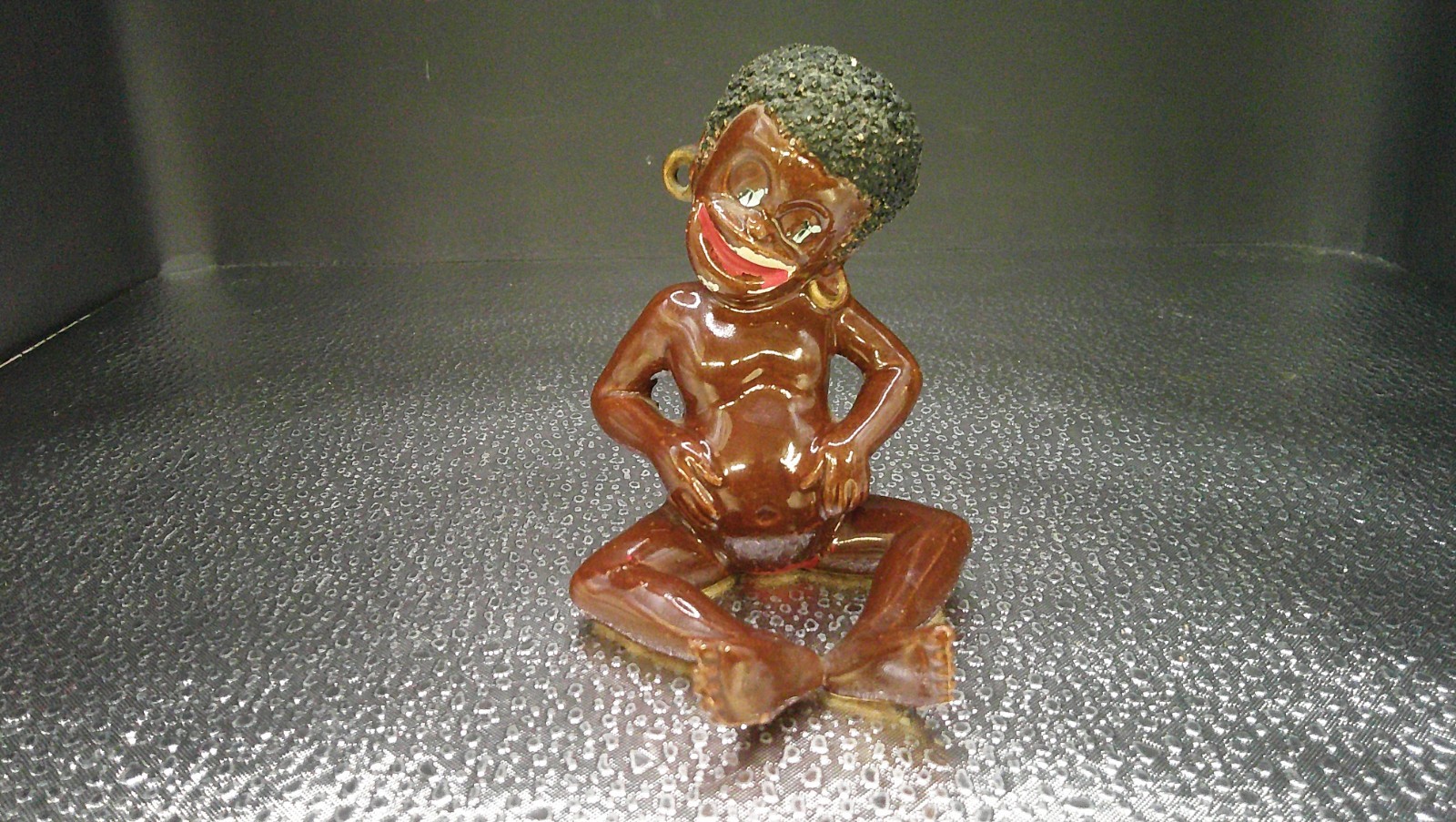 Vintage Occupied Japan Polynesian Happy Islander Figurine Sitting FAST FREE SHIP