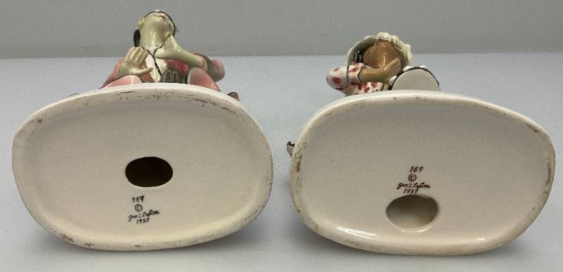 VTG 1957 Porcelain #169 Geo. Z. Lefton Signed Calypso Dancing Couple Figurines