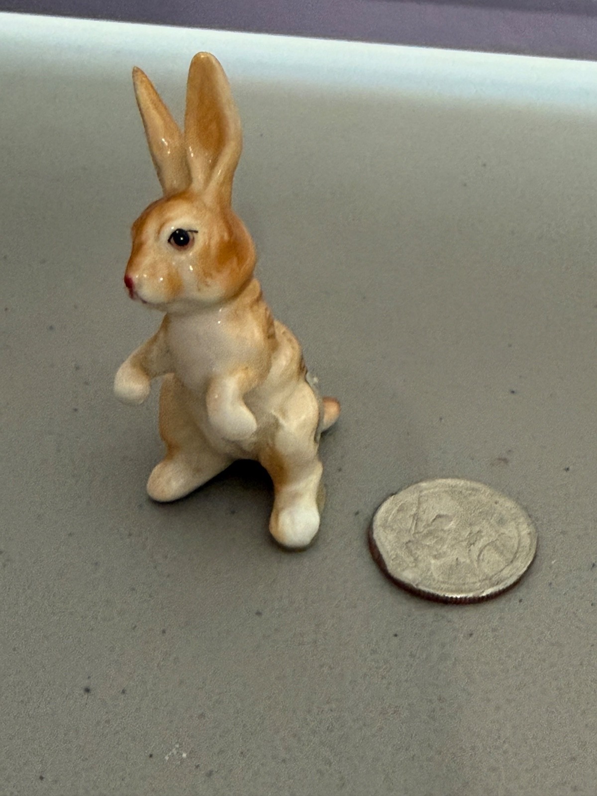 Brown Bunny Rabbit Long Ears Marked Foil Labeled Japan