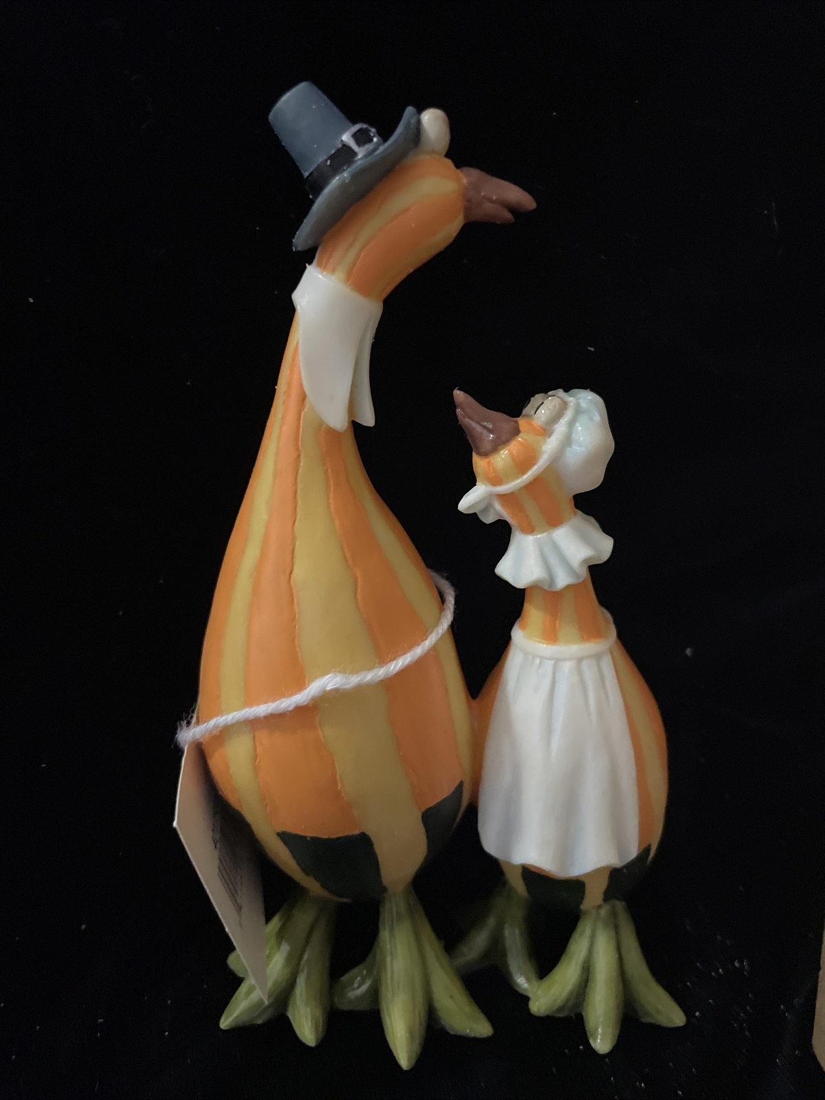 Enesco Home Grown Figurine Squash Geese Vintage Orange Anthropomorphic 4.75”