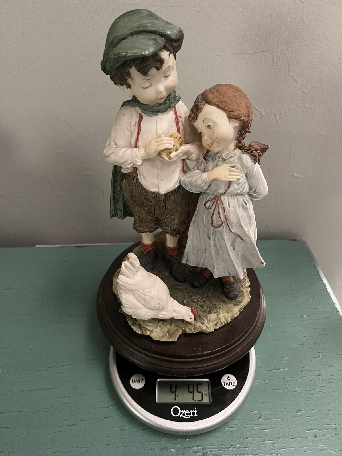 VTG Rare Gulliver’s World Capodimonte Boy Girl Chicken Figurine (G.Armani)