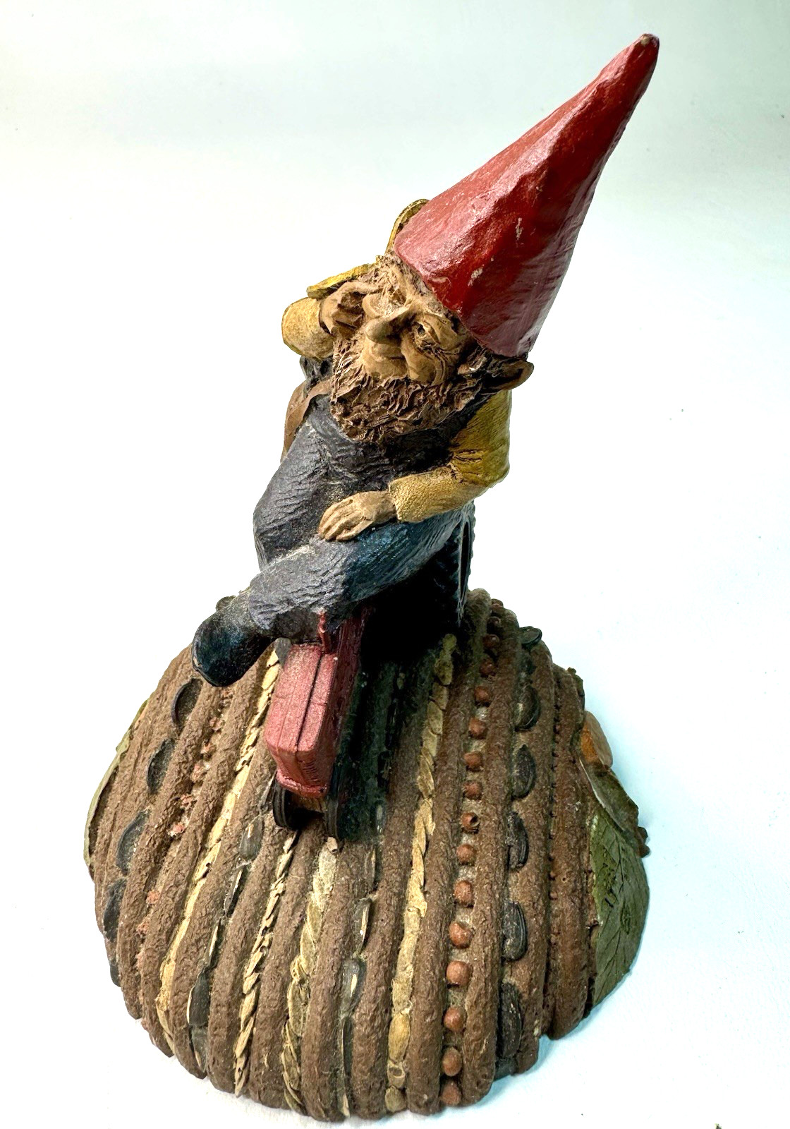1987 Vintage Old MacDonald Tom Clark Retired Gnomes Figurine Farm Tractor Cairn