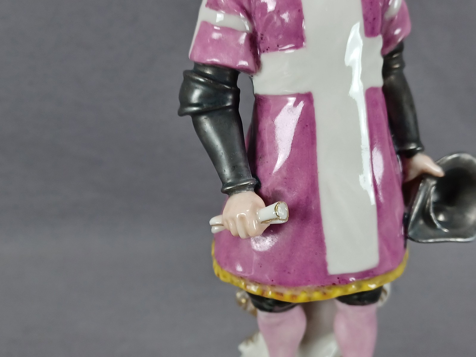 Early 20th Century Dresden Hand Painted Conquistador Porcelain Figurine