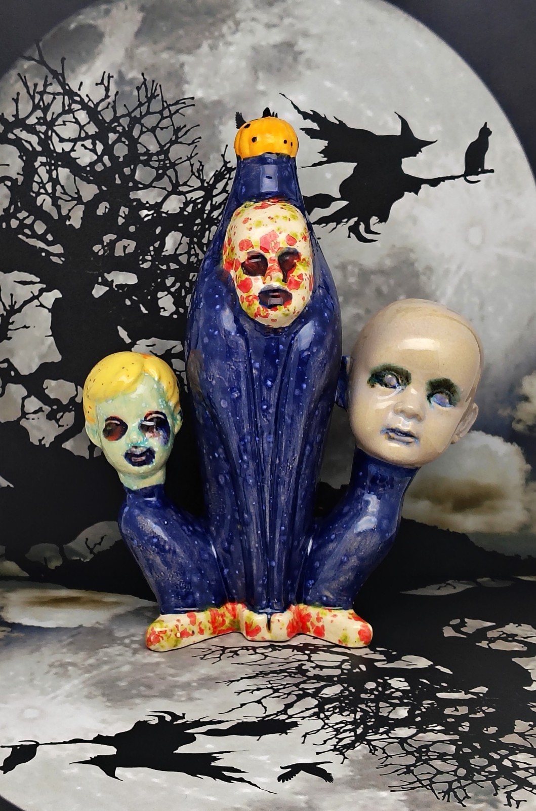 The Neighborhood Watch of Nowhere – Original Handmade Ceramic Figurine Feline