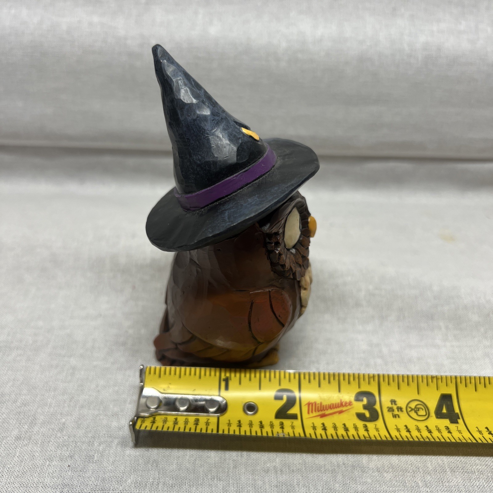 Jim Shore Owl Witch Wizard Hat Halloween Figurine Holiday Decor Graduate Wise