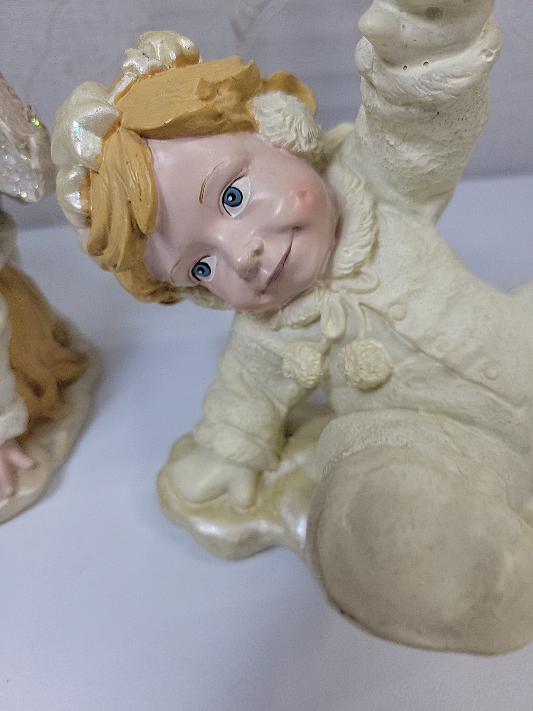 VTG 3 Tumbling Toddler Kids Angels Cherubs In Pajamas Slippers Resin Figurines