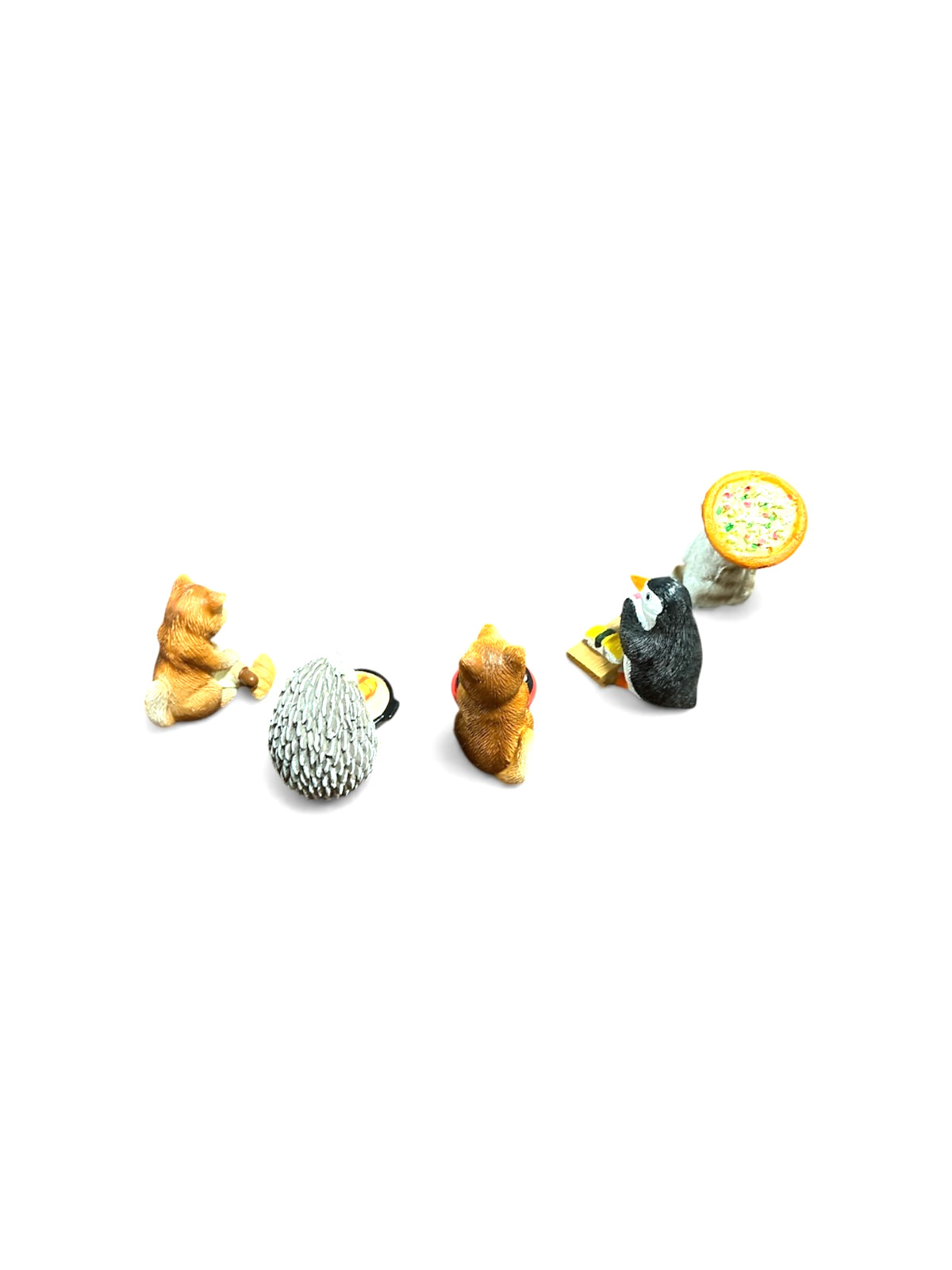 Cute Mini Animal Figures Set 5pcs Kawaii Cat Penguin Hedgehog Japan Toy