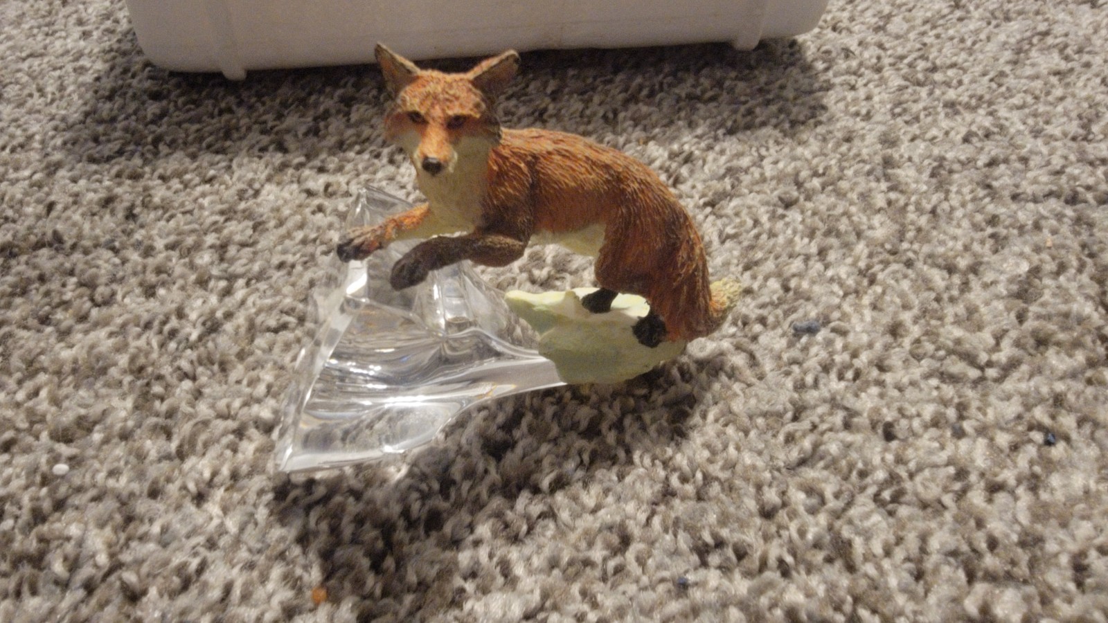 The Franklin Mint Crystal Glass Fox Figurine Animal Alaskan Collection Vintage