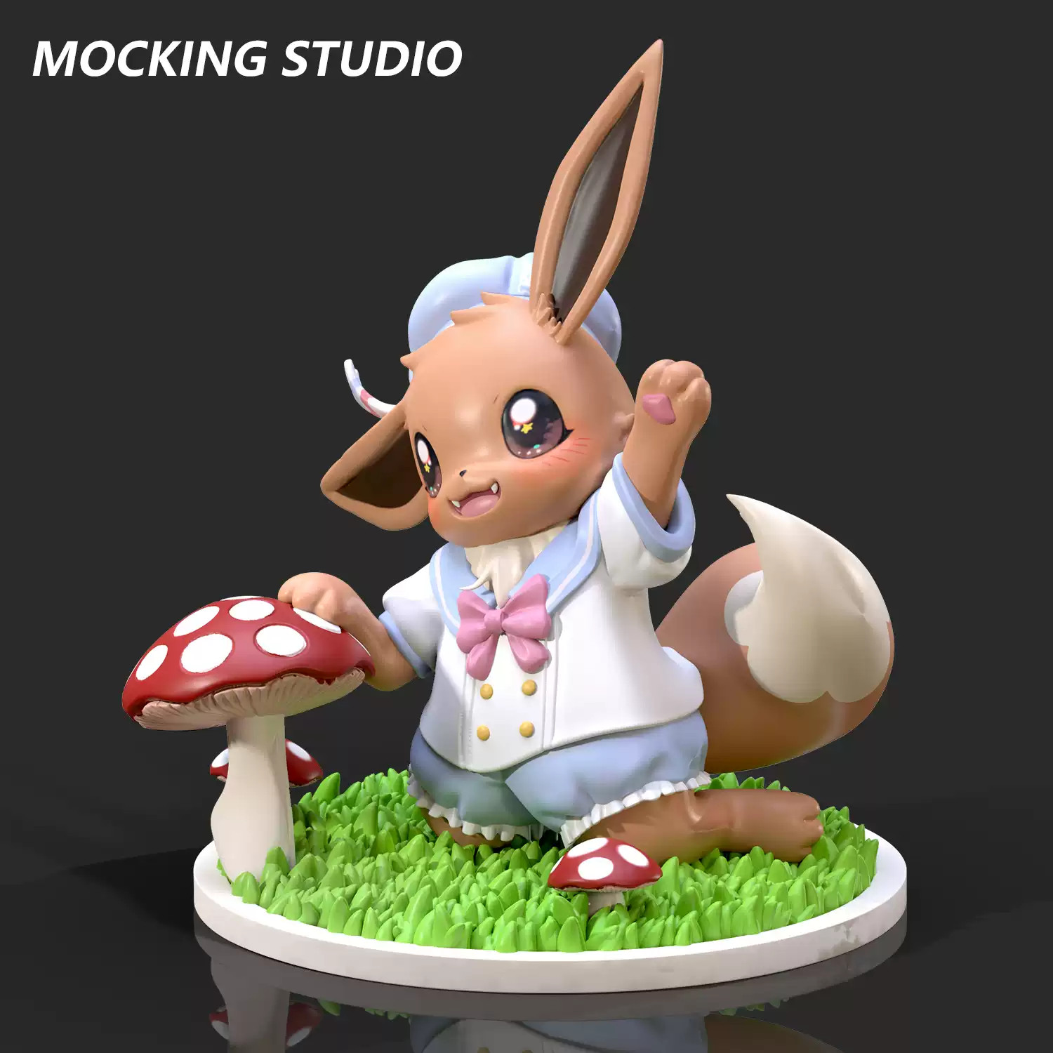Mocking Studio Eevee Resin Pu Figure Model H8CM