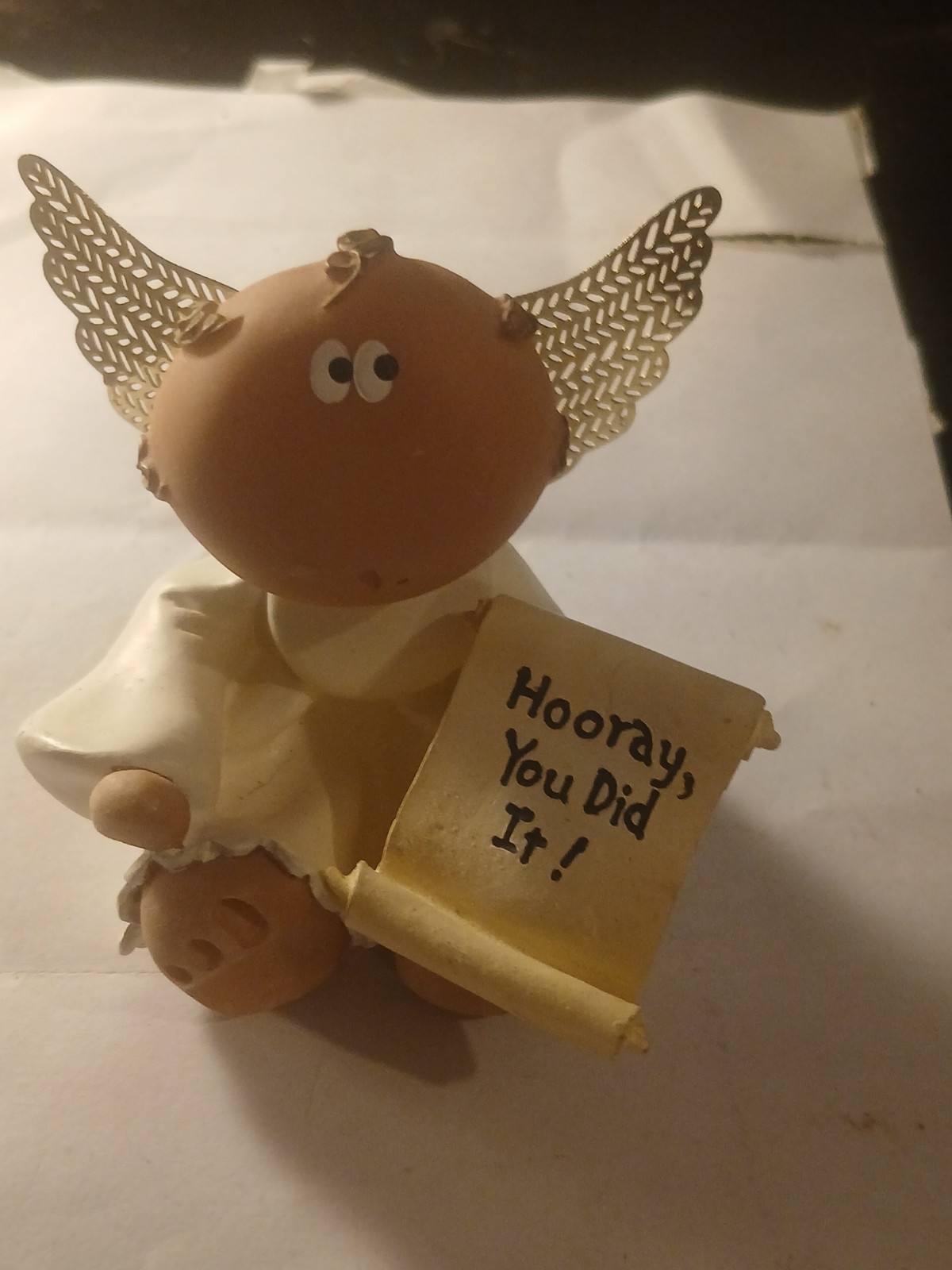 Vintage 2001 Kirk’s Critters Angel Cheeks Figurine Hooray, You Did It!