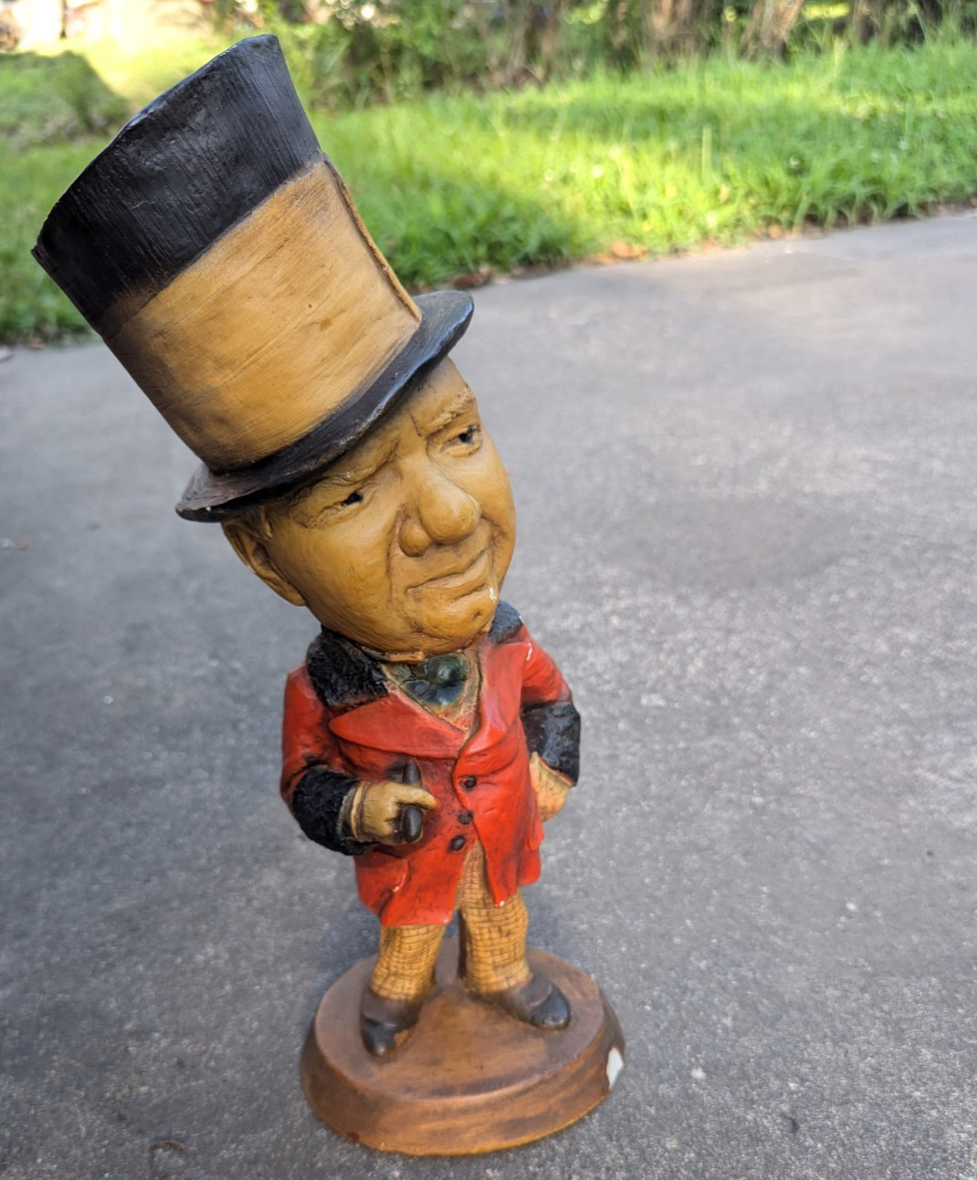 1971 Esco Productions Chalkware W.C. Fields Figurine 16″ MCM Bar Man Cave Estate