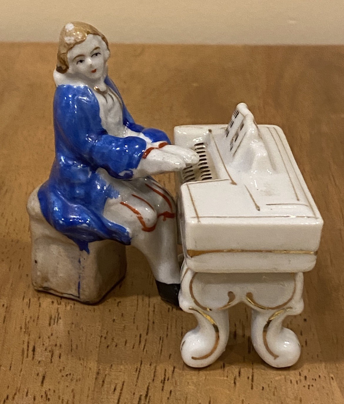 Vintage Porcelain Piano Player & Piano Musician Figurine Set Made in Occ Japan