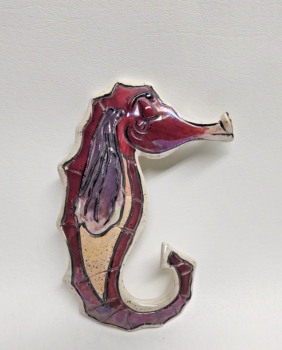 Vintage 2000 SEAHORSE Blue Sky Wall Hanging Figurine Heather Goldminc 6-1/2″ T